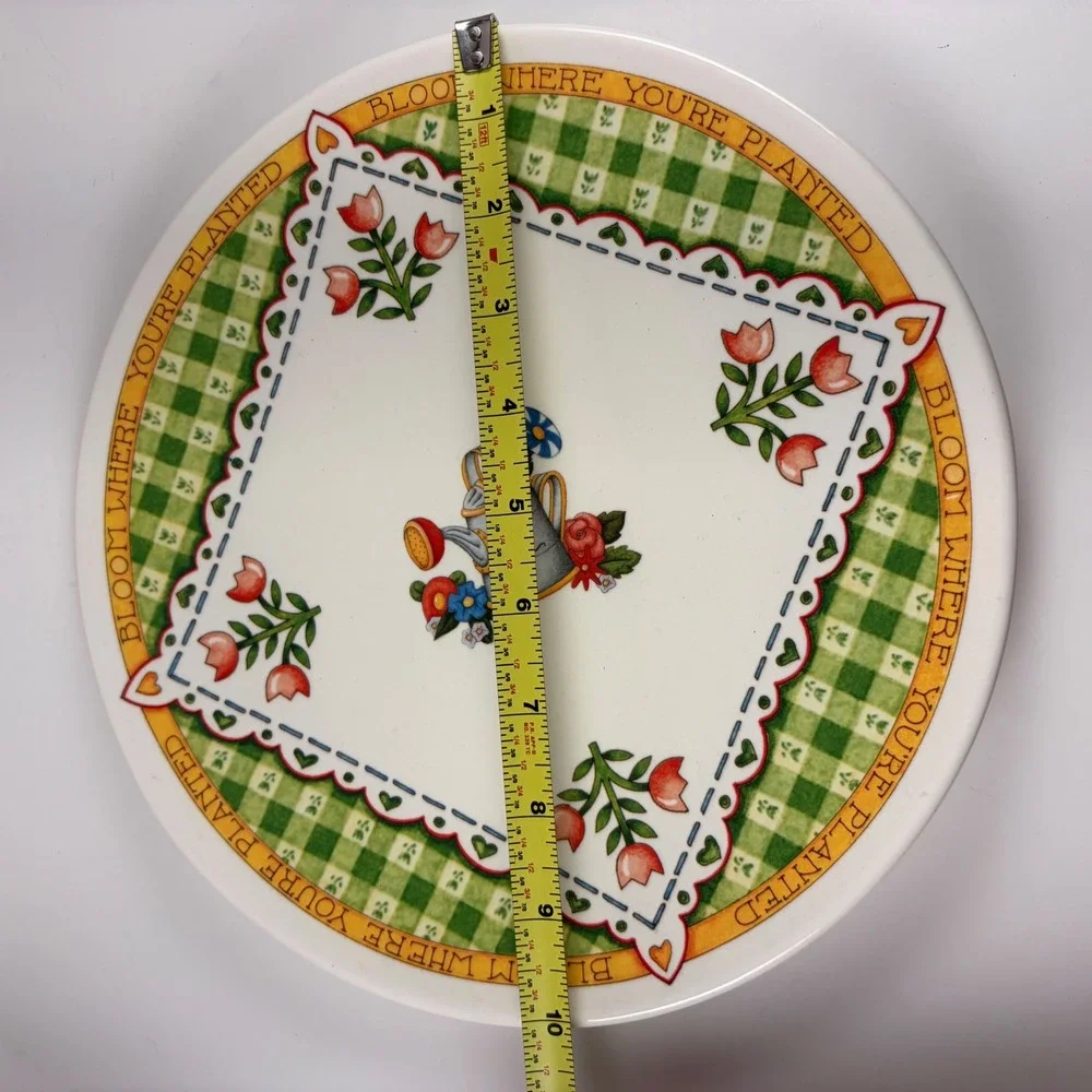 Vintage 1999 Santa Barbara Ceramic Design Bloom Where You're Planted Plate 1999